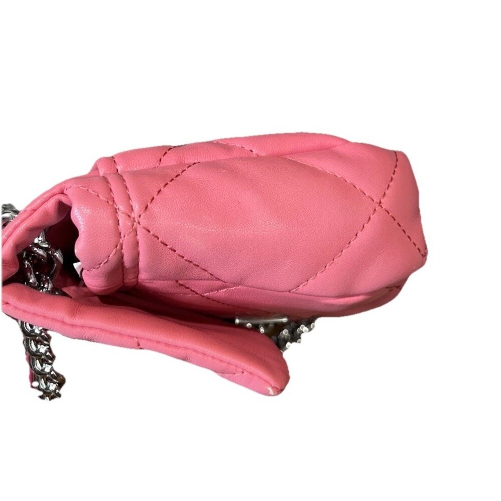 Marc Jacobs Quilted Moto Women’s Barbie Pink Shoulder Bag Crossbody Handbag - Picture 4 of 16